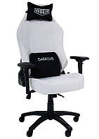 Геймерське комп'ютерне крісло VR Racer Darrius сіре розкладне з подушками під шию та поперек AMF