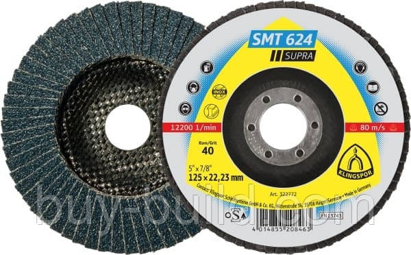 Диск Тарілчастий шліфувальний пелюсток KLINGSPOR SMT624 125мм р60 (322774), фото 1