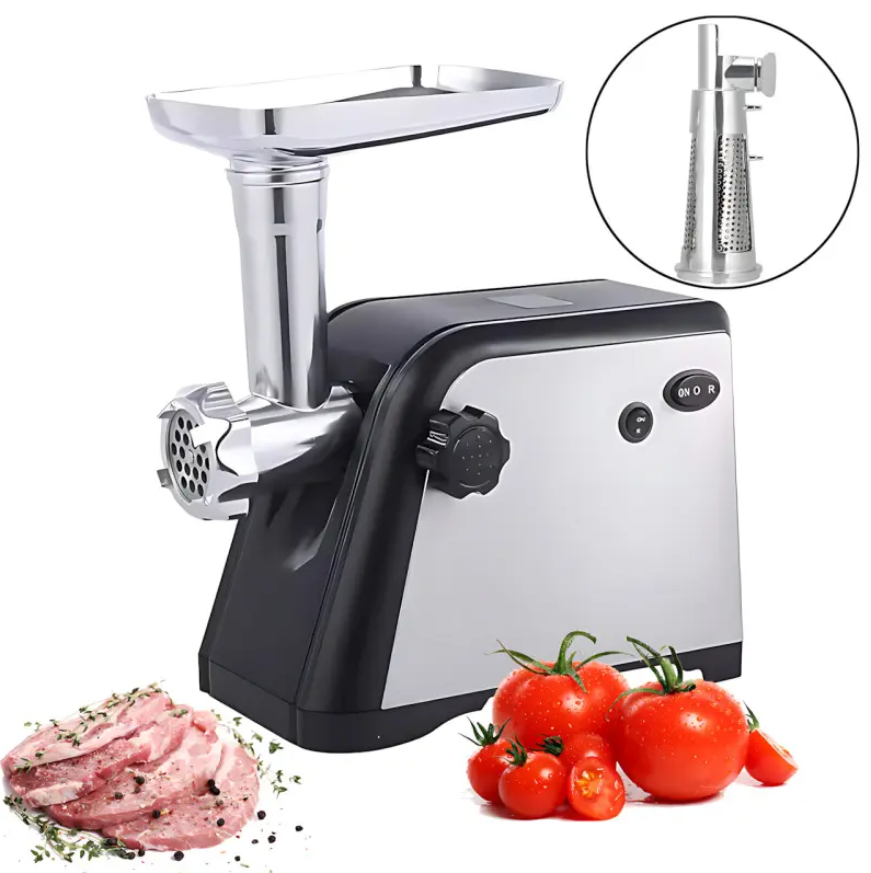 Електрична м'ясорубка з овочерізкою та соковижималкою Domotec MS-2020 3000 Ватт, фото 1