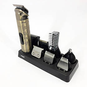 Чоловічий набір для стрижки волосся акумуляторний VGR V-110, Стильна машинка YQ-562 для стрижки