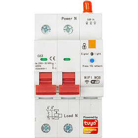 Розумний автоматичний вимикач Tuya Wifi SCB02, 63A
