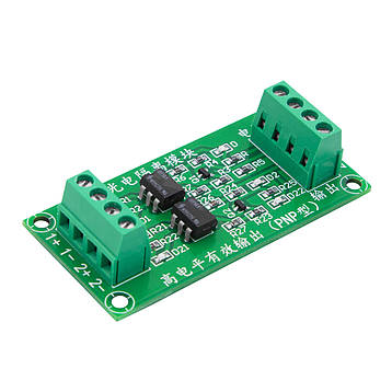 2-канальний модуль оптоелектронної розв'язки, 6-24V, PNP-вихід, фото 1