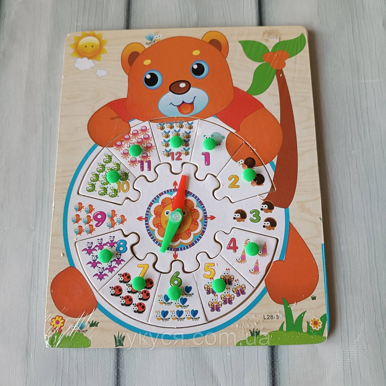 Конструктор із годинником, дерев'яний годинник