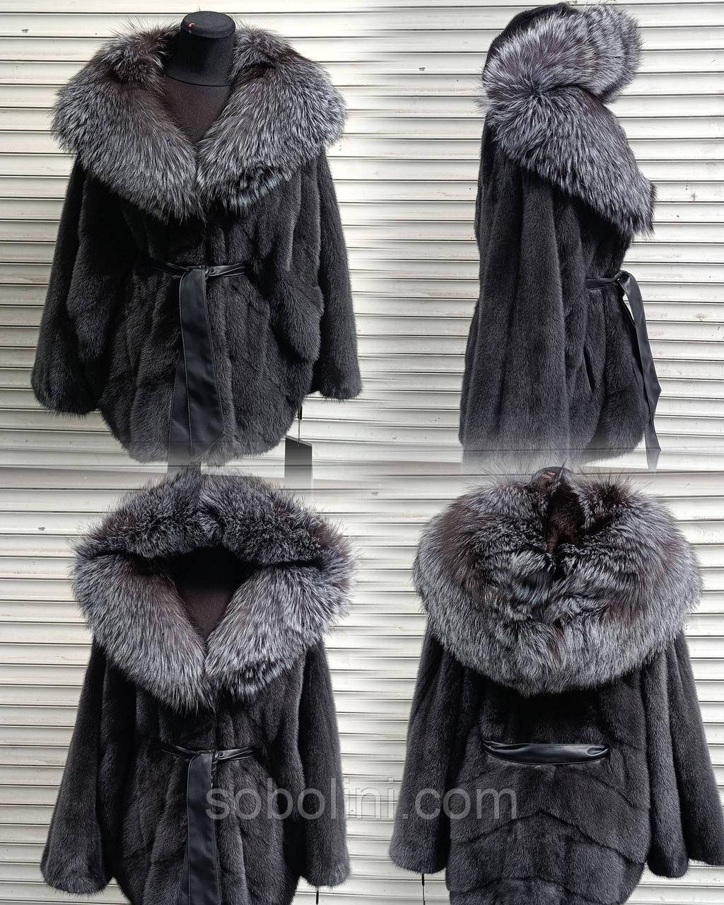 Шубка вільна летуча під шкіряний пояс., фото 1