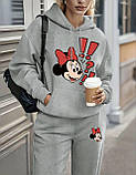 Теплий жіночий костюм з принтом Міні Маус, фото 4