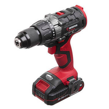 Дриль-шуруповерт акумуляторна c безщітковим двигуном Li-Ion 20В INTERTOOL WT-0331