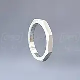 Контргайка нержавіюча різьбова Ду80 (3"), восьмигранна, н/ж сталь AISI304, DIN 431, BSPP Class 150, фото 4