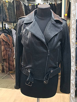 Куртка косуха зі структурної шкіри