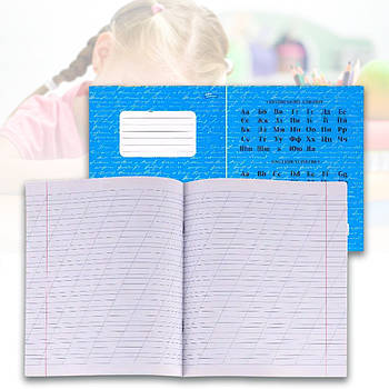 Зошит на 12 аркушів у косу з додатковою лінією з білим папером Дельта "Мрія" 2326