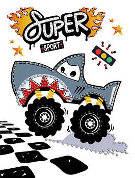 Алмазна мозаїка (вибірково) "Машина-акула" 15x20см AMV1230 G-Rich