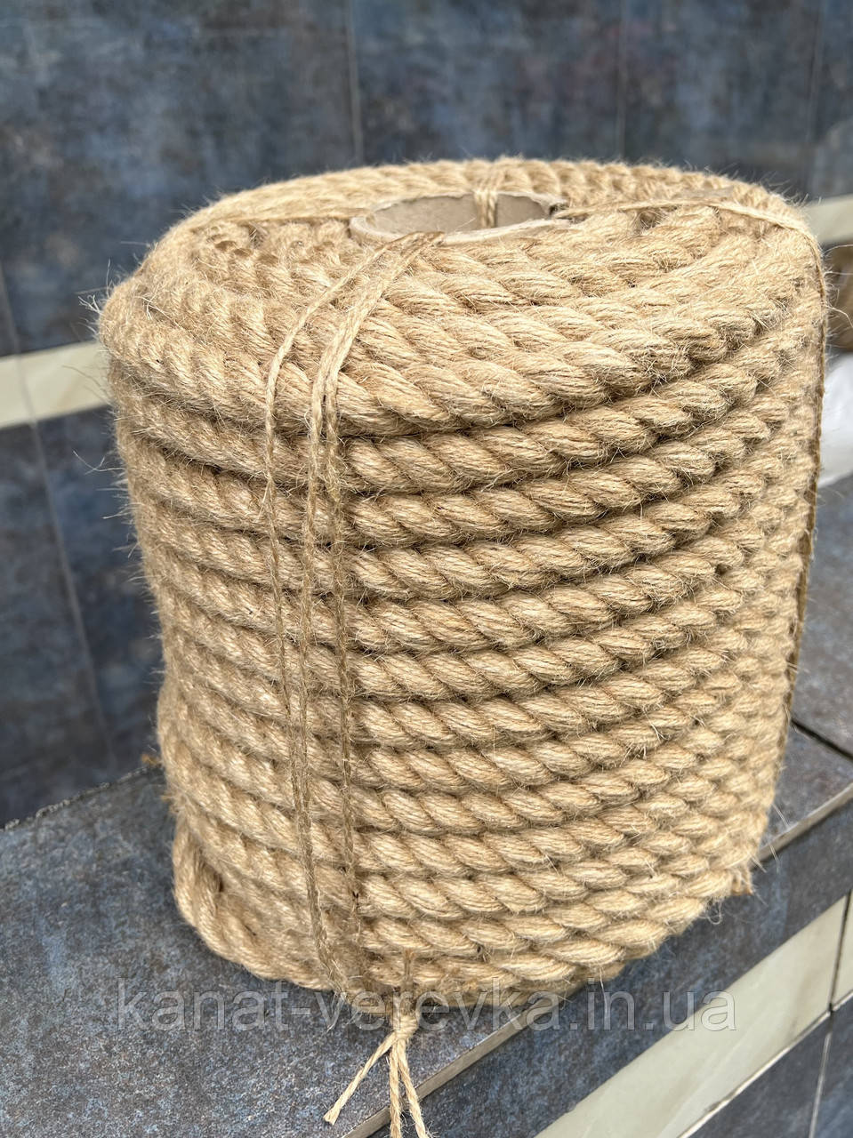 Канат джутовий 20 мм 50 м (мотузка джутова)