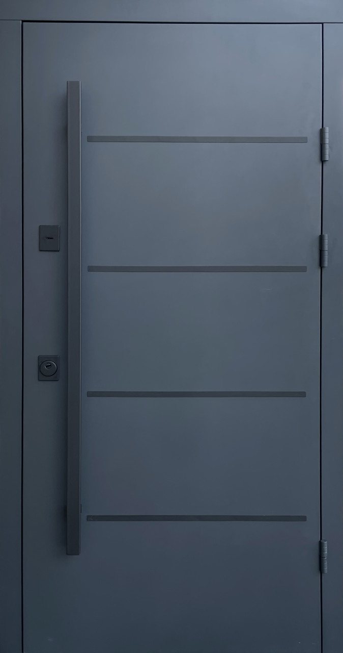 Двері вуличні Qdoors серія СТРИТ 3К з ТЕРМОРОЗРИВ модель ГОРИЗОНТАЛЬ