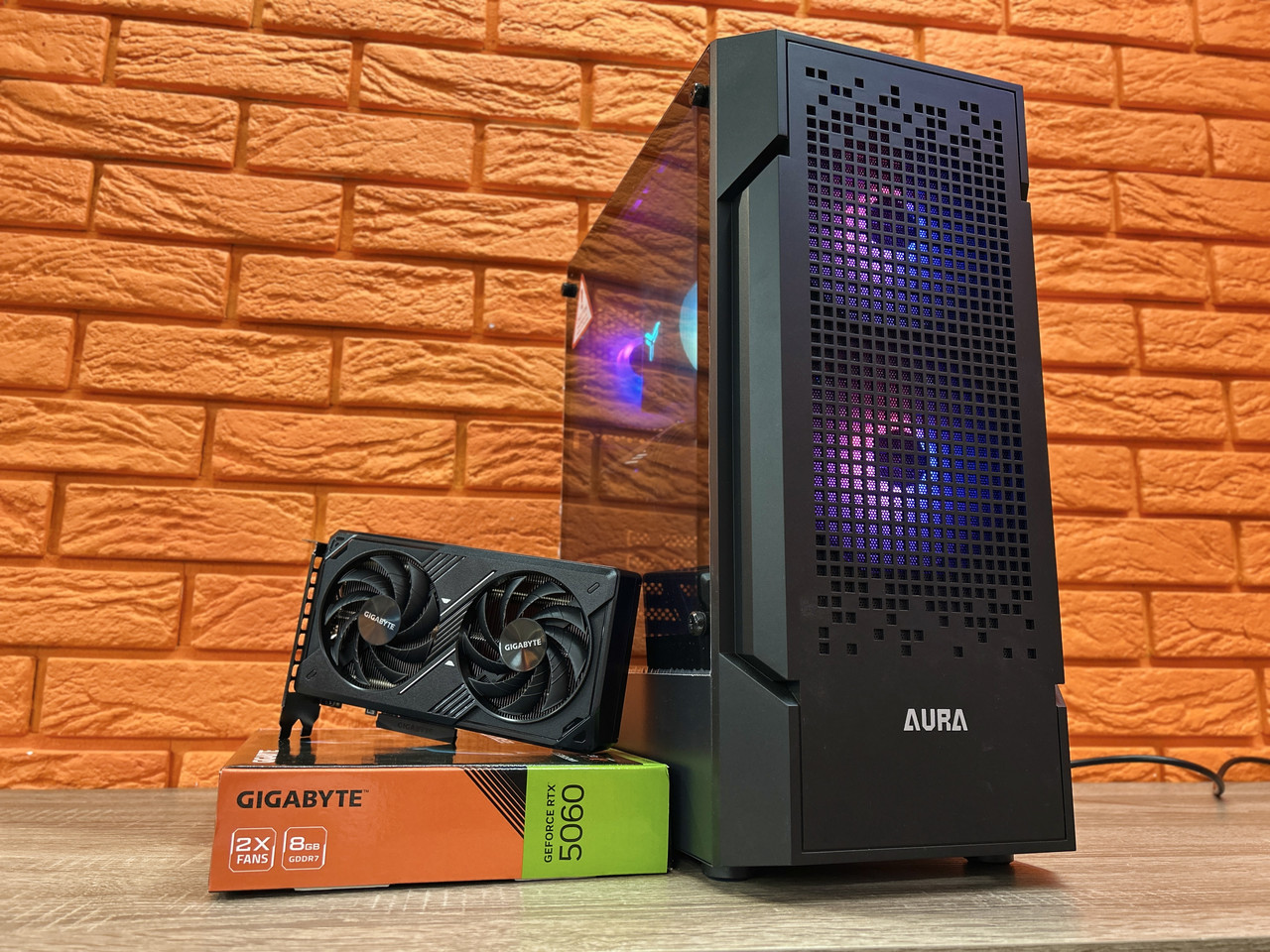 Ігровий комп'ютер GAMDIAS AURA GC7, AMD Ryzen 5 7500F 5.0 GHz, DDR5 32ГБ, NVME 1TB, RTX 5060 8GB, фото 1
