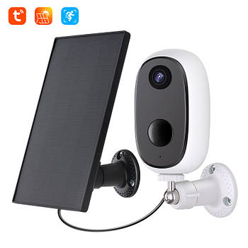 Wi-Fi камера з АКБ і сонячною панеллю 1DAL | Розумна відеокамера 3.0MP, IP66, 5200 mah (WS-Q602C.SP)