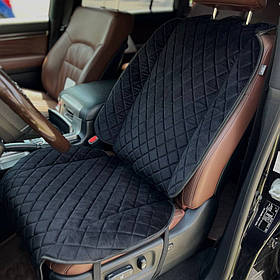 Накидки на сидіння авто з алькантари "Чорний ромб"