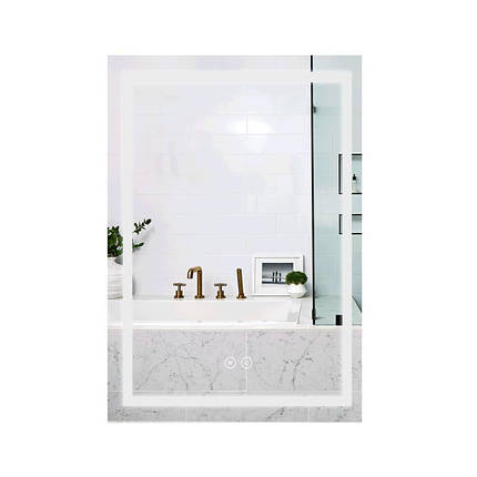 Дзеркало Qtap Mideya (DC-F936) 500х800 з LED-підсвіткою Touch, з антизапотіванням, димером QT2078F936W, фото 1