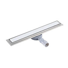 Трап із неіржавкої сталі Qtap Scorpio Tile700 лінійний під плитку (поворотний сифон/сухий затвор)