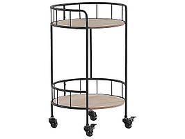 Компактний допоміжний столик HIKO Метал Чорний із двома полицями