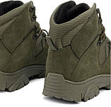 Тактичні армійські берці демісезонні "Партизан" хакі, військове демісезонне замшеве взуття, фото 4