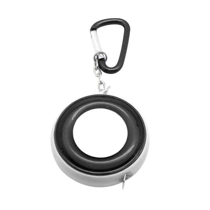 Рулетка-брелок Universal 2 м з карабіном чорна для друку логотипу та брендування, фото 1