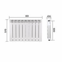 Радіатор біметалевий Thermo Alliance Bi-Vulcan PLUS 500/100 1,8 кг, фото 2