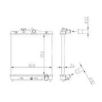Радіатор охолодження двигуна Honda Civic 1.3-1.5 91- HART