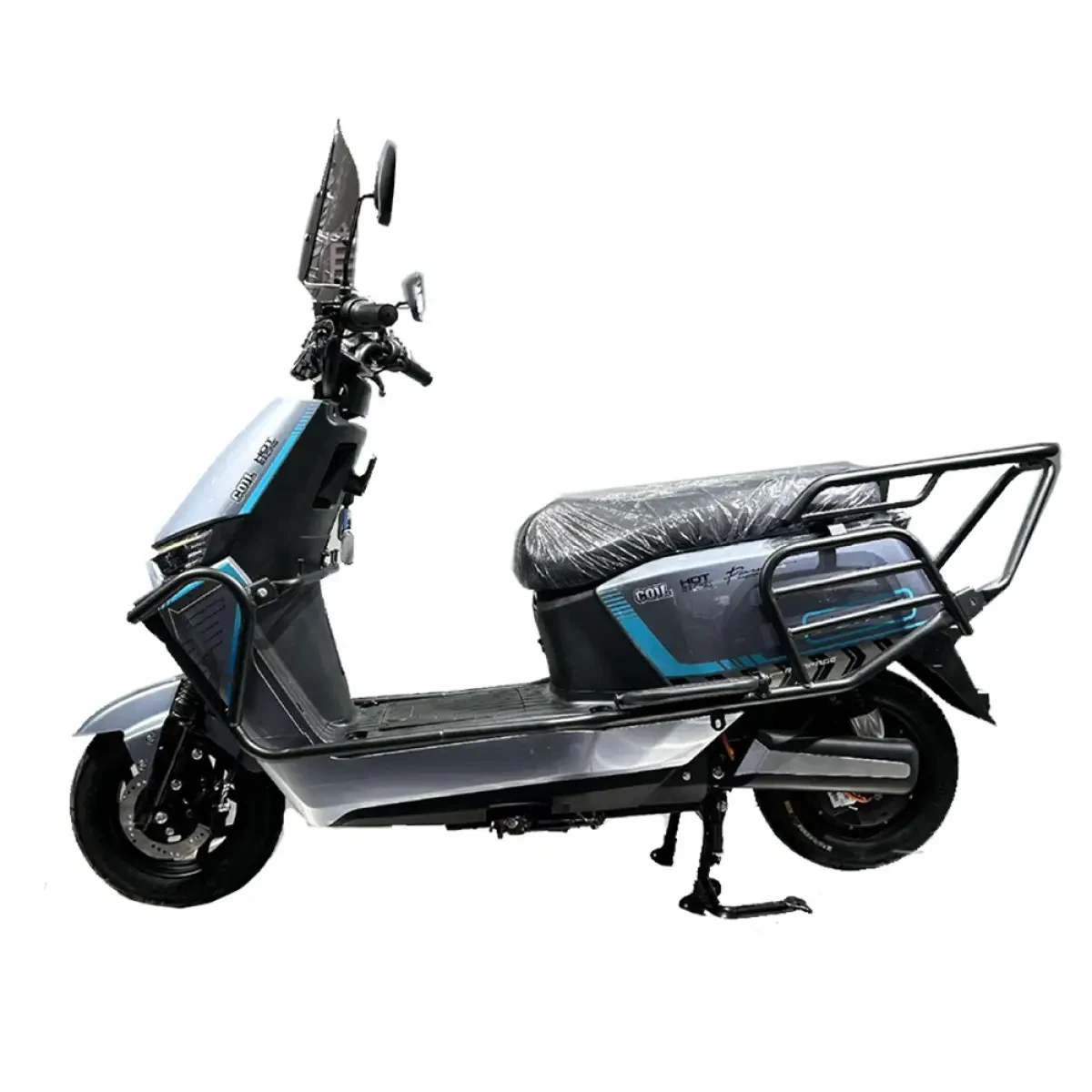 Скутер акумуляторний R2, блакитно-сiрий, фото 1