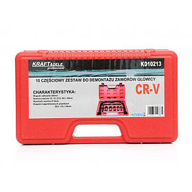 Інструмент для розсухарування клапанів 10 шт Kraft&Dele KD10213 розсухарювач клапанів універсальний