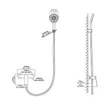 Змішувач для душу Qtap Slavonice з душовим гарнітуром QTSLV4042103C Chrome, фото 2