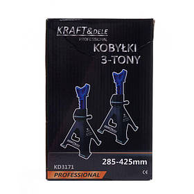 Опорні стійки під автомобіль 3т, 285-425 мм Kraft&Dele KD3171 козлики для авто