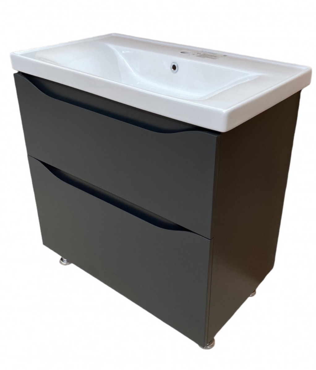 Тумба з умивальником сіра матова, антрацит, чорна різні розміри