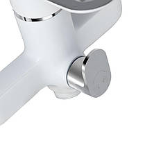 Змішувач для ванни Lidz Latwa 005 з поворотним виливом (з душовим гарнітуром) (k35) LDLAT005WHI45425 White, фото 4