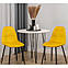 Стілець АГАТА жовтий екошкіра з м'якою спинкою для переговорних Стільчик для клієнтів манікюру, фото 4