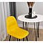 Стілець АГАТА жовтий екошкіра з м'якою спинкою для переговорних Стільчик для клієнтів манікюру, фото 5