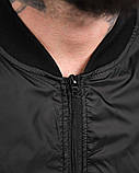 Ветровка RENINGTON для чоловіків чорного кольору з рифленими манжетами ПП7958 ТМ, фото 5