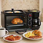 Електропіч 3в1 MS 5308B, 7 л, 1050 Вт, з кавоваркою та конфоркою, електрична мінідуховка, фото 3