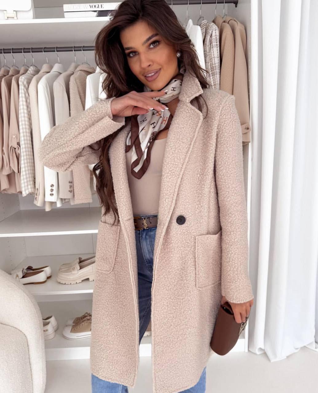 Пальто жіноче Баранчик Букле 50-52,54-56,58-60,62-64 (вф 850), фото 1