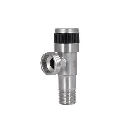 Кран кутовий Thermo Alliance Standart 1/2" Нх3/4"Н неірж., з керам. буксий TAS345W1520SS, фото 1