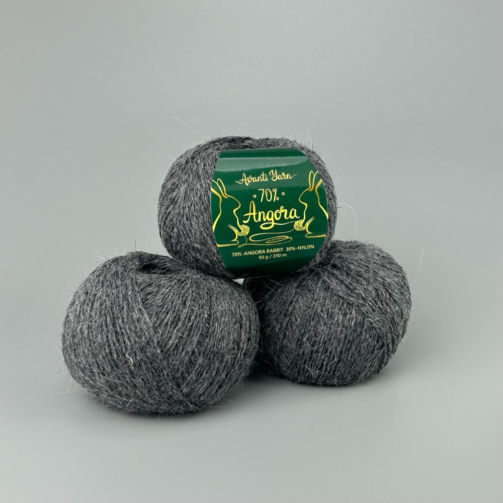 Angora (пряжа Ангора 70%) - 923 темно-сірий меланж, фото 1