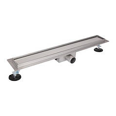 Трап із неіржавкої сталі Qtap Taurus Tile400 лінійний із сухим закривом під плитку