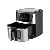 Аерогриль з 1 контейнером 9 л 1950 Вт Air Fryer R.5395 Чорний із сірим, фото 3