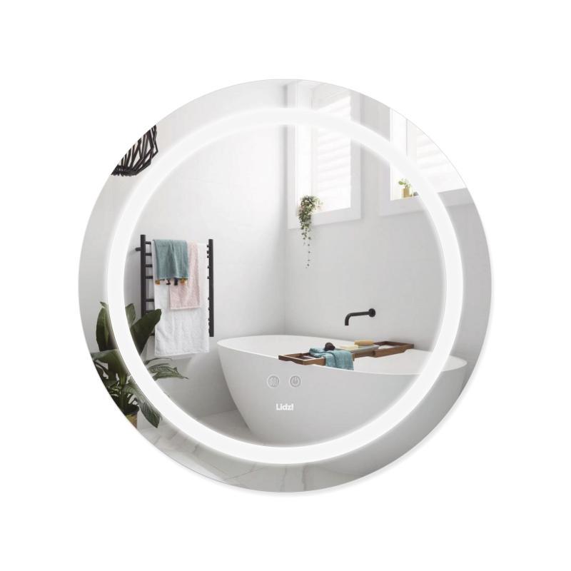 Дзеркало Lidz Aria R600 з LED-підсвіткою Touch, з антизапотіванням, з диммером, рег. яскравості LD78LR600