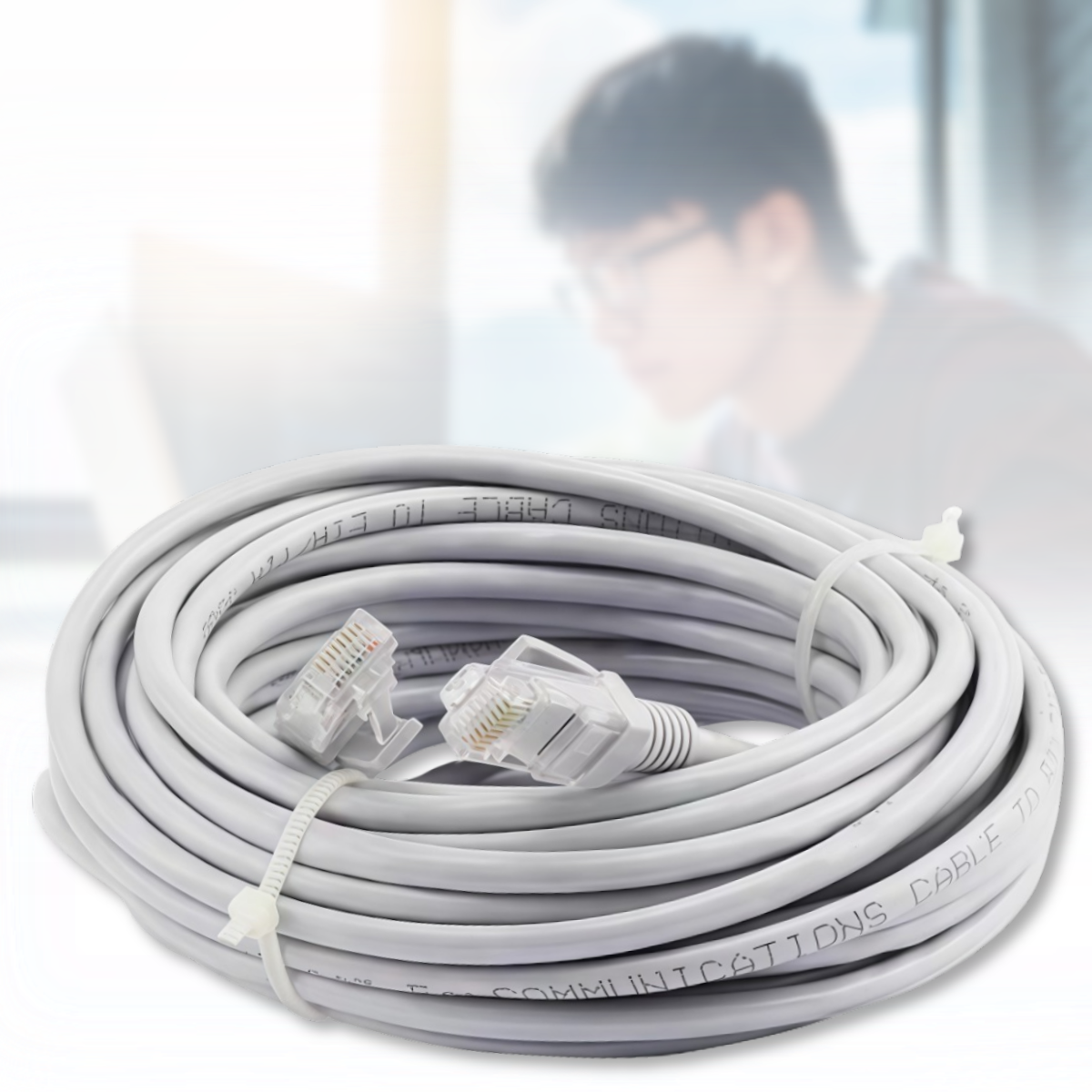 Мережевий кабель LAN 10 метрів патч-корд 13525-9, фото 1