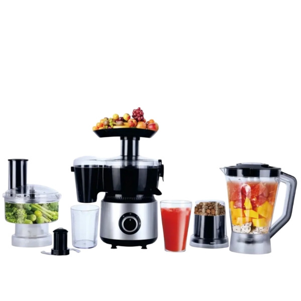 Кухонний комбайн із змінними насадками 10в1 1200Вт Hoffmans HM-1266 Сірий, фото 1