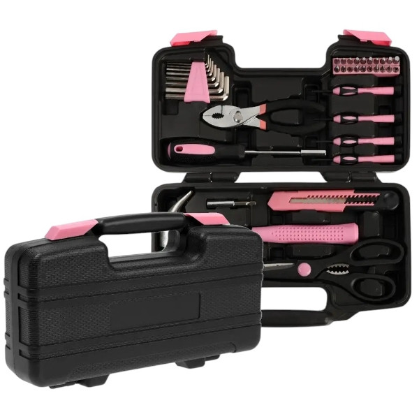 Набір інструментів для дівчаток 39 предметів у валізі MAG-905 Рожевий з чорним, фото 1