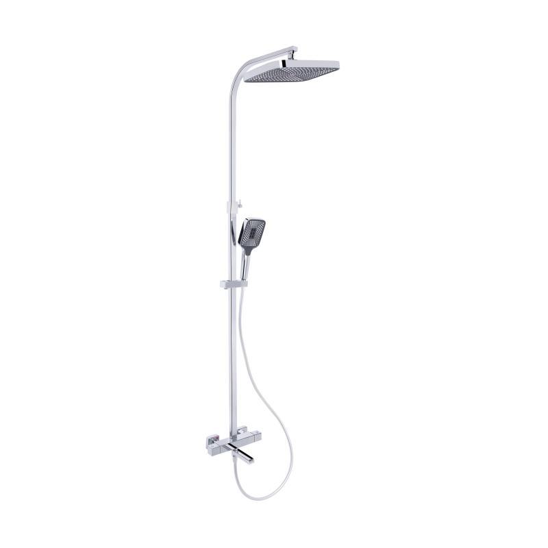 Душова система універсальна Qtap Sloup термостатична на три споживачі (з виливом) QTSLO51103OC48217