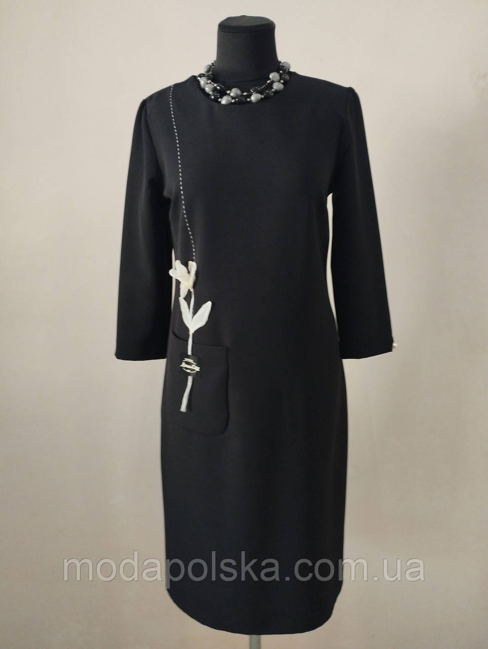 Чорне плаття з трояндою, Туреччина, фото 1
