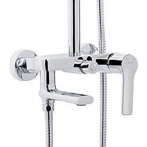 Душова система універсальна Qtap Taurus на три споживачі (з виливом) QTTAU111CRM45665 Chrome, фото 3