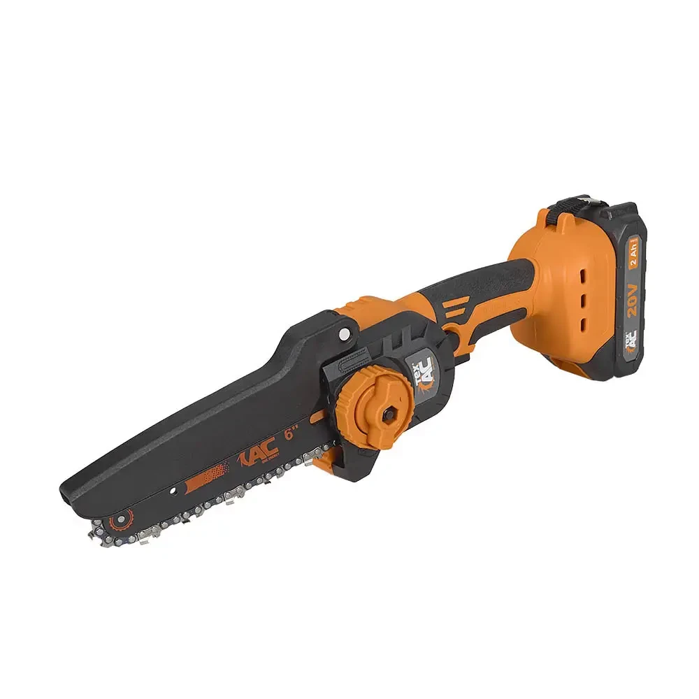 Акумуляторна ланцюгова міні-пила 20 В 1/4" 152 мм Tex.AC TAOE-S6 садова пила ланцюгова пила на акумуляторі, фото 1