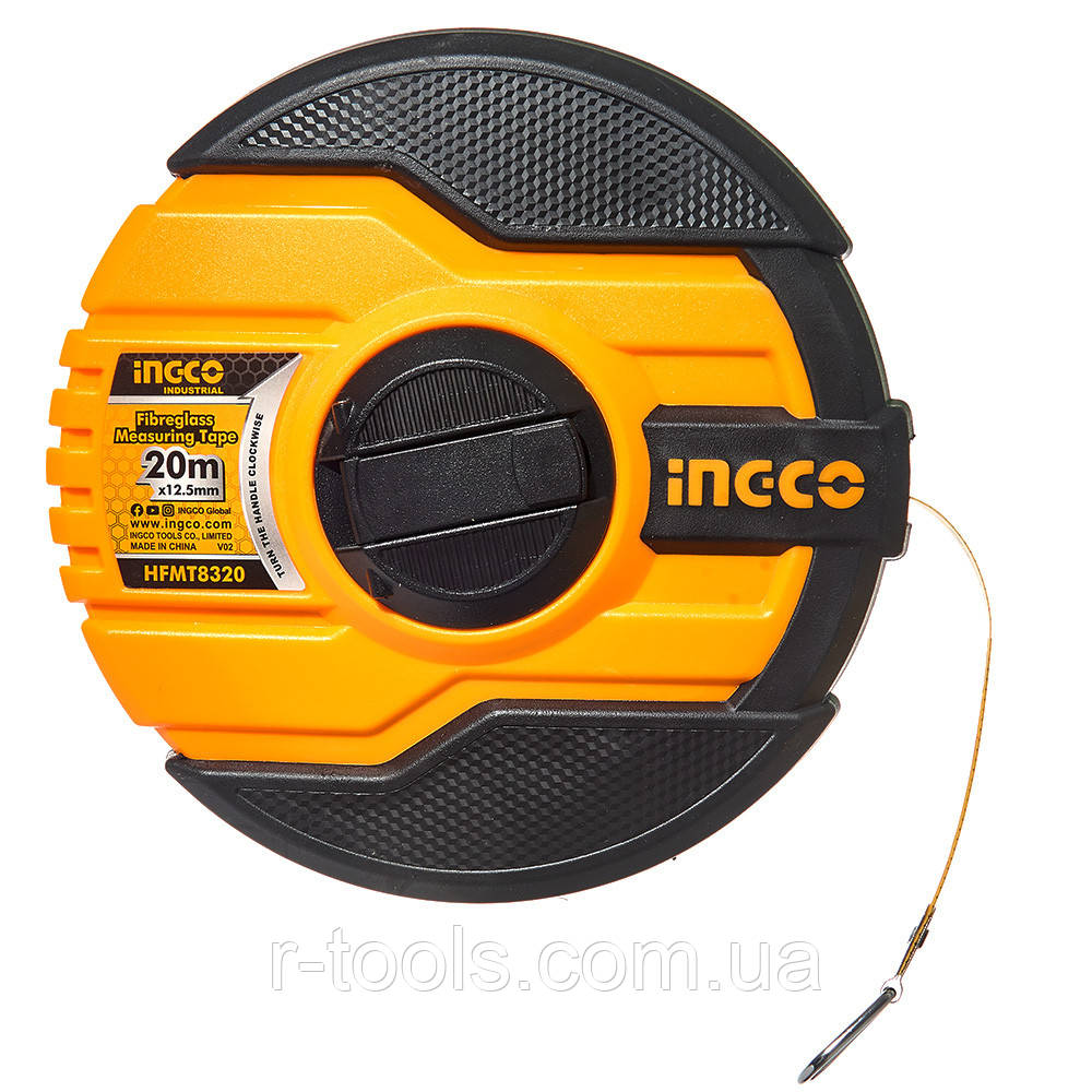 Рулетка 20 м скловолокно 12,5 мм INGCO HFMT8320